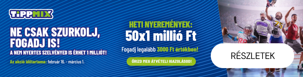 Tippmix mobil főoldal akció